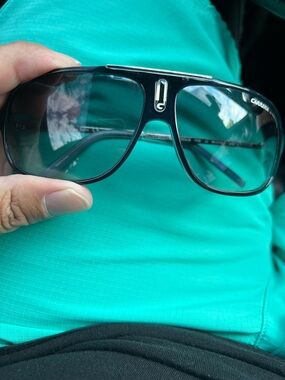 Carrera Black Frame Sunglasses with Teal Lenses